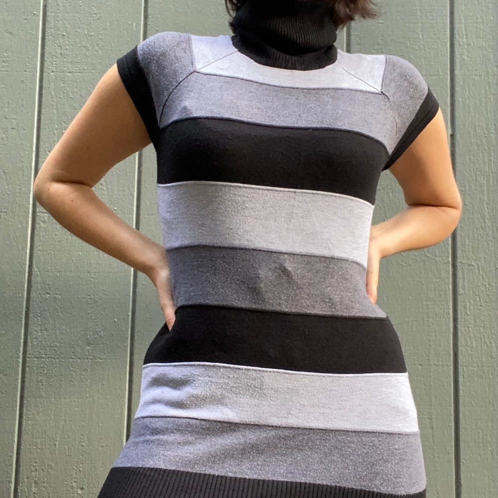 Xhilaration Striped Turtleneck Dress